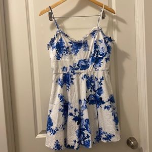 Blue floral dress